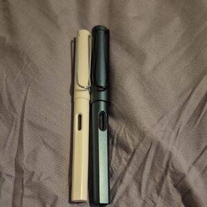 2 Lamy-style Fountain Pens Fine/Extra Fine Nibs Brand New